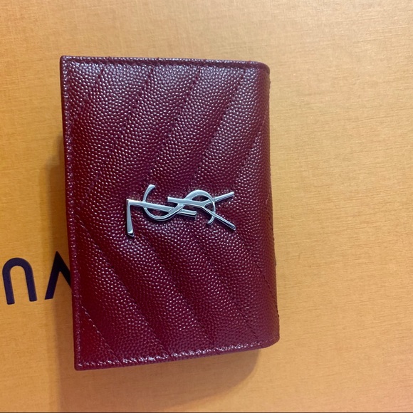 Saint Laurent Handbags - SOLD ❌ Saint Laurent deep red small wallet